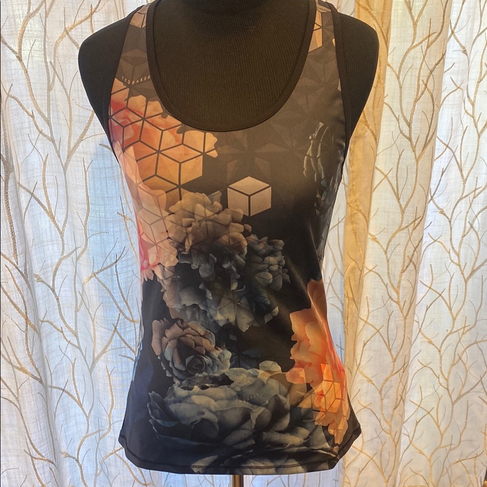 Ted Baker Floral Fitted Graphic Tank Top